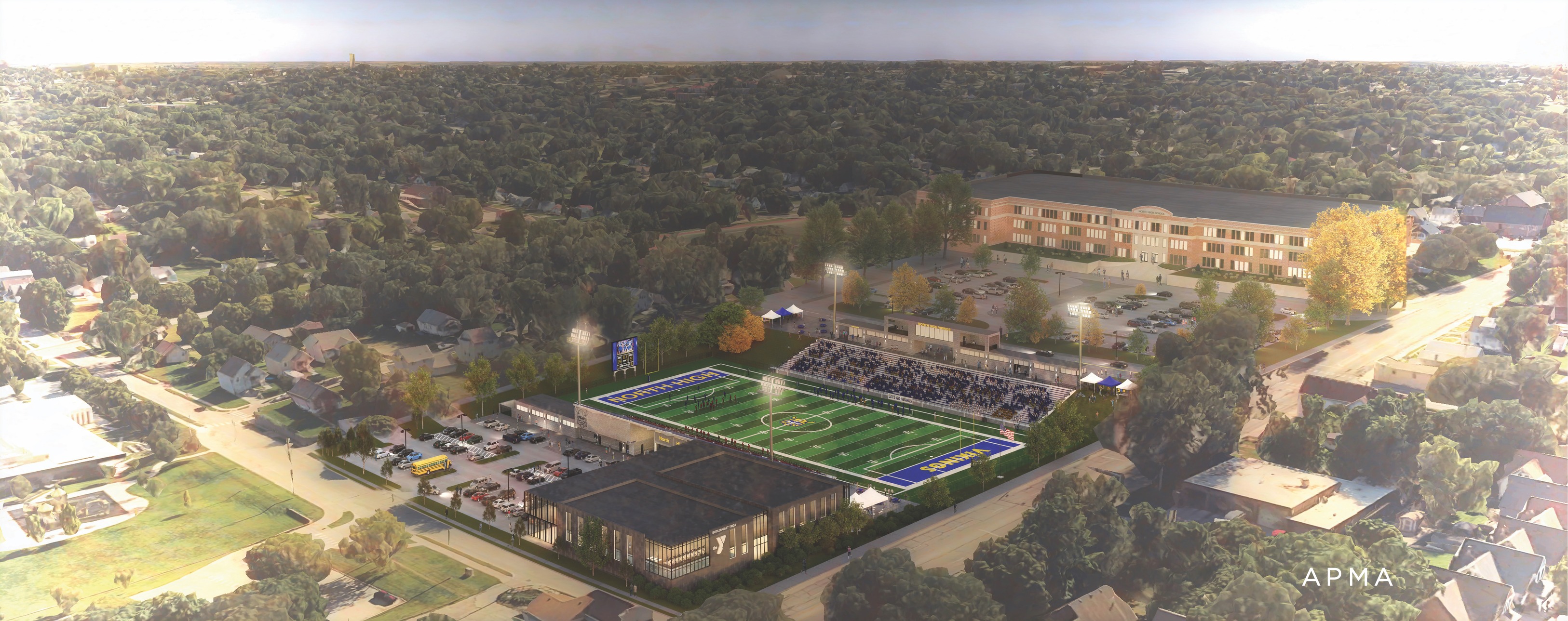 North High School’s New Football Field and the Butler-Gast YMCA